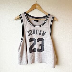 Jordan #23 Basketball Jersey White Black Loose Fit Size XL Women's